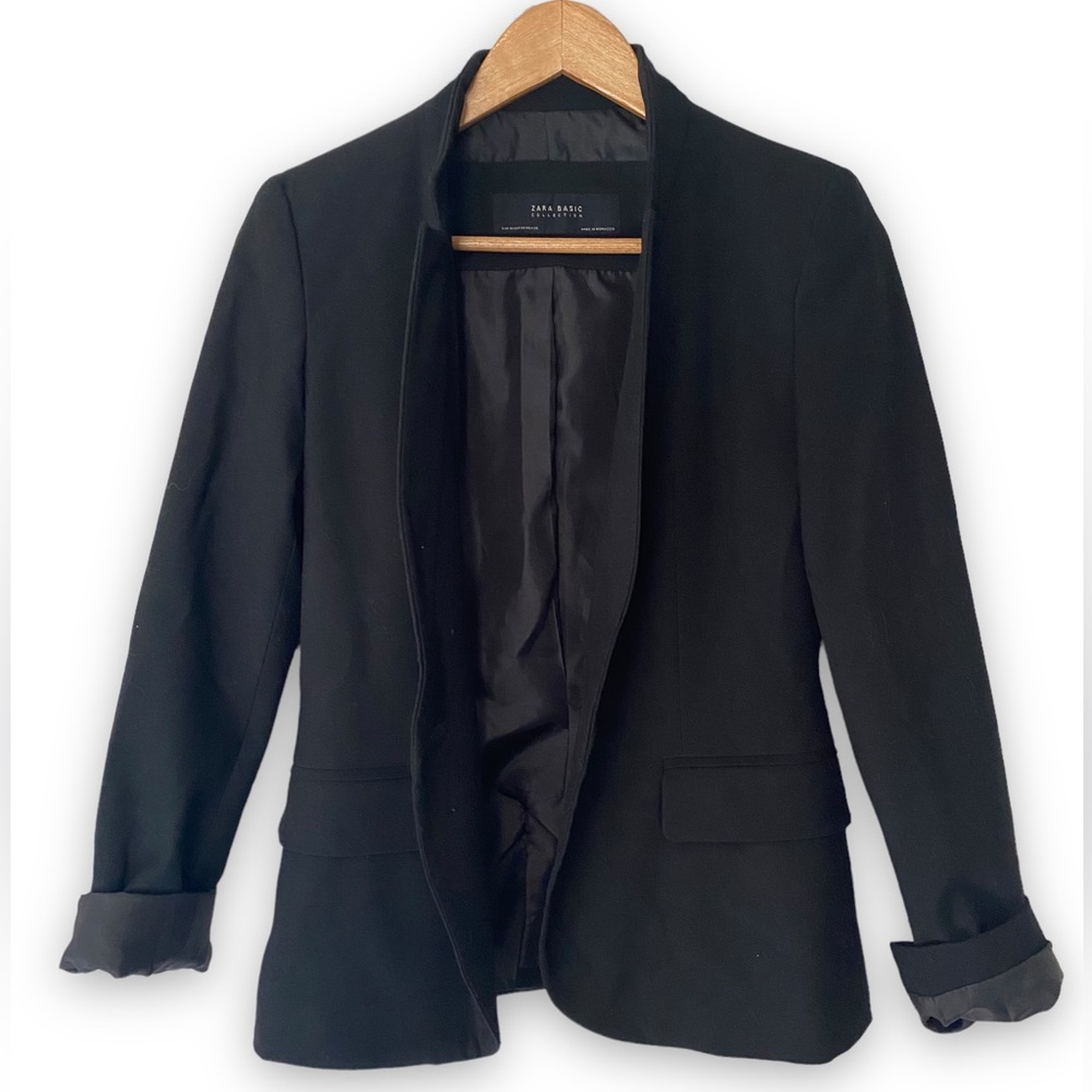 Zara Black Tapered Blazer
